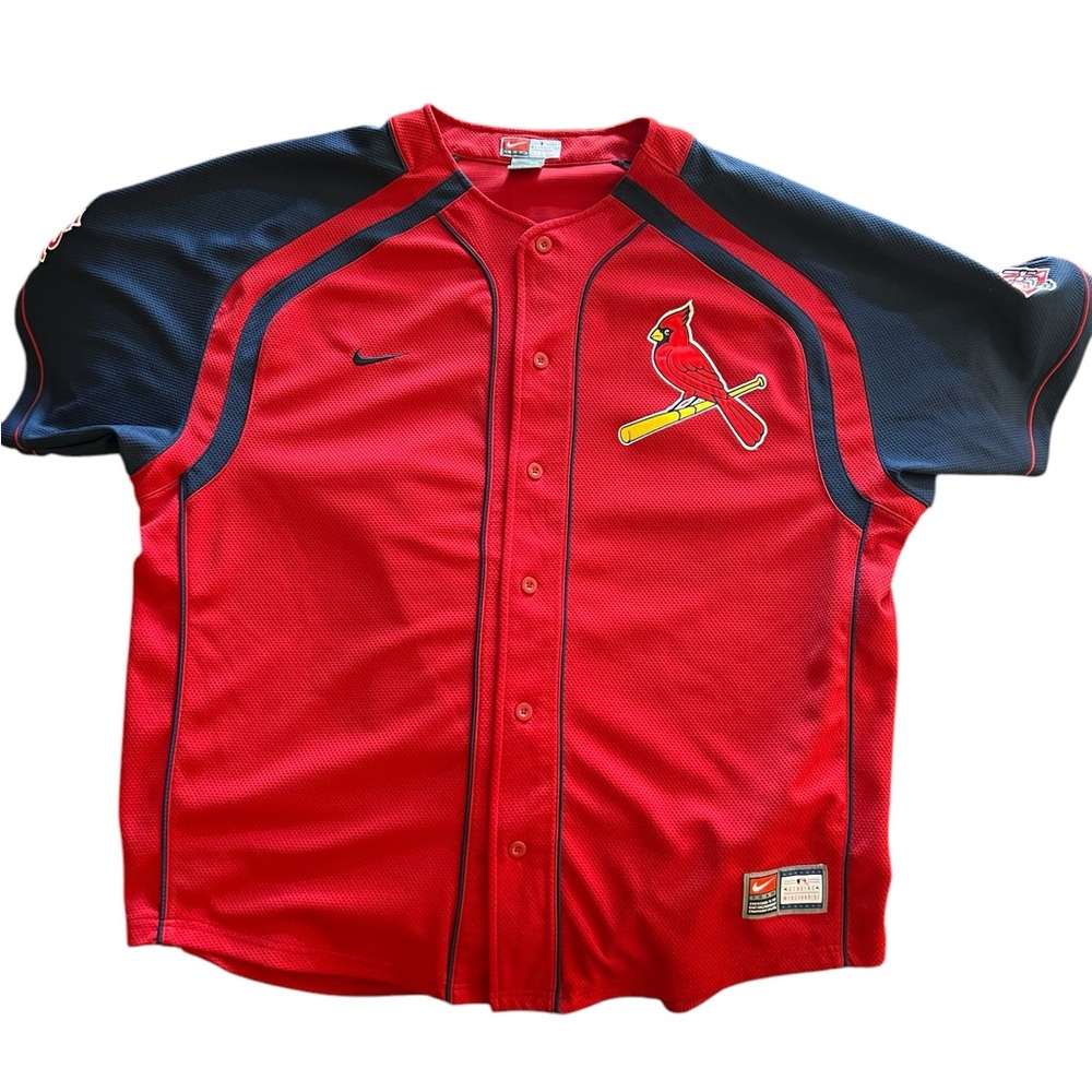 EUC~ Team Nike St. Louis Cardinals
Baseball Jersey Blank Red Men's
Size XL